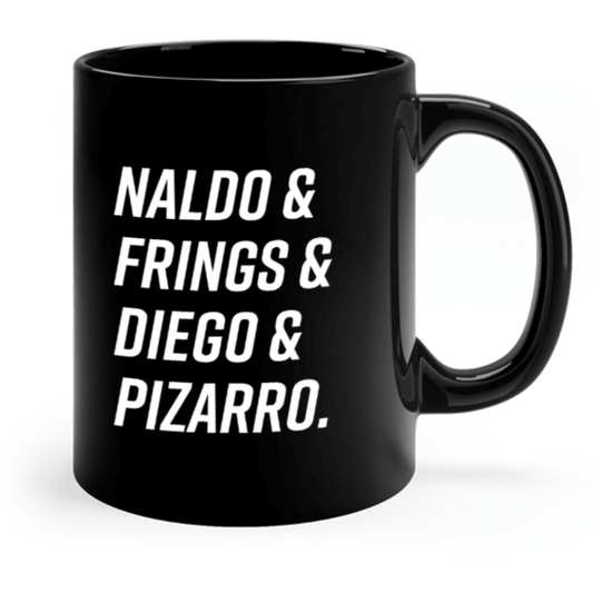 Naldo & Frings & Diego & Pizarro - Schwarze Tasse - FUMS Shop