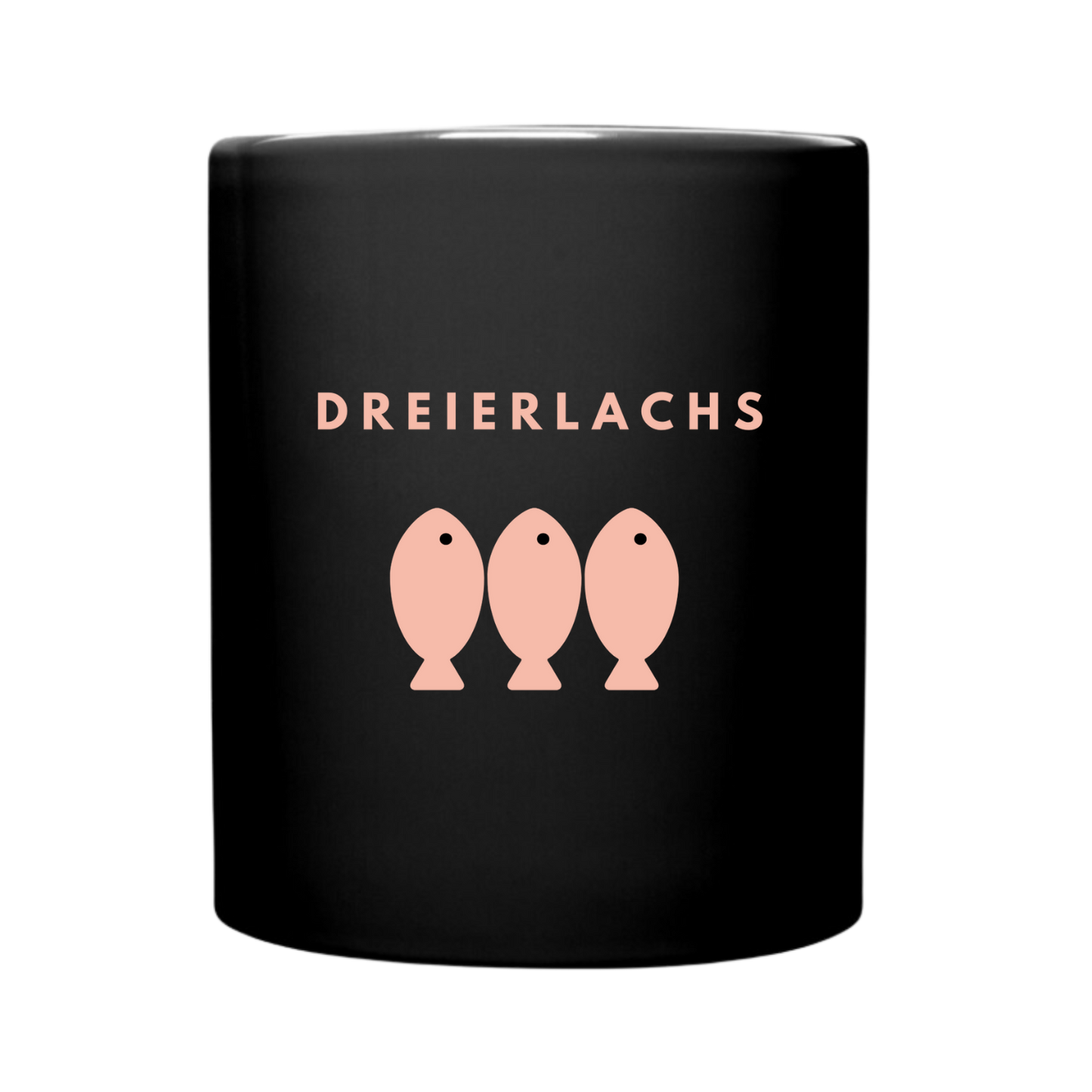 Dreierlachs - Schwarze Tasse