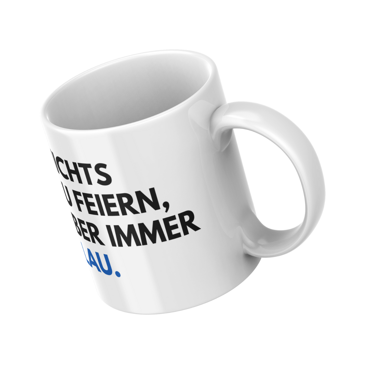 Immer blau - Weisse Tasse