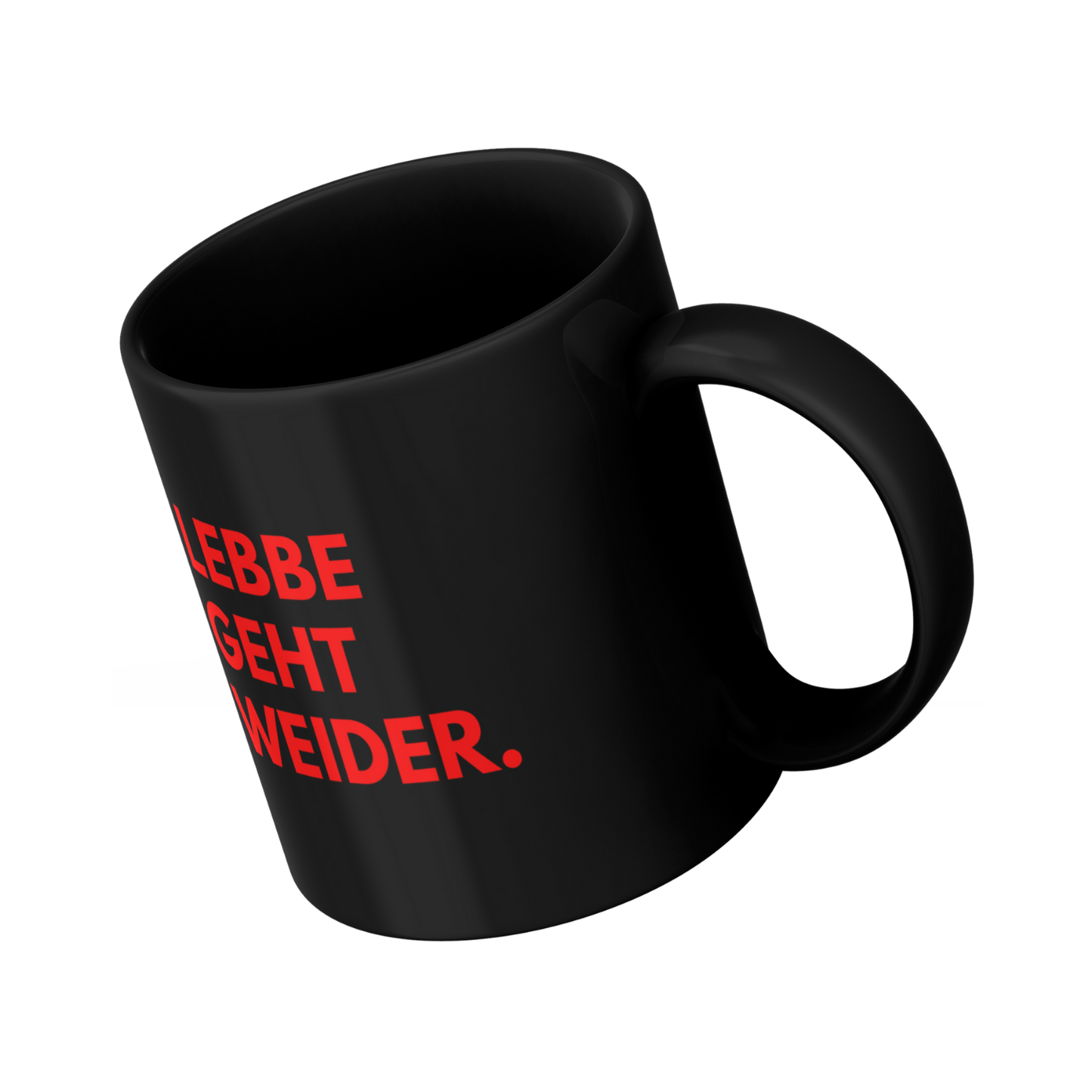 Lebbe geht weider - Schwarze Tasse