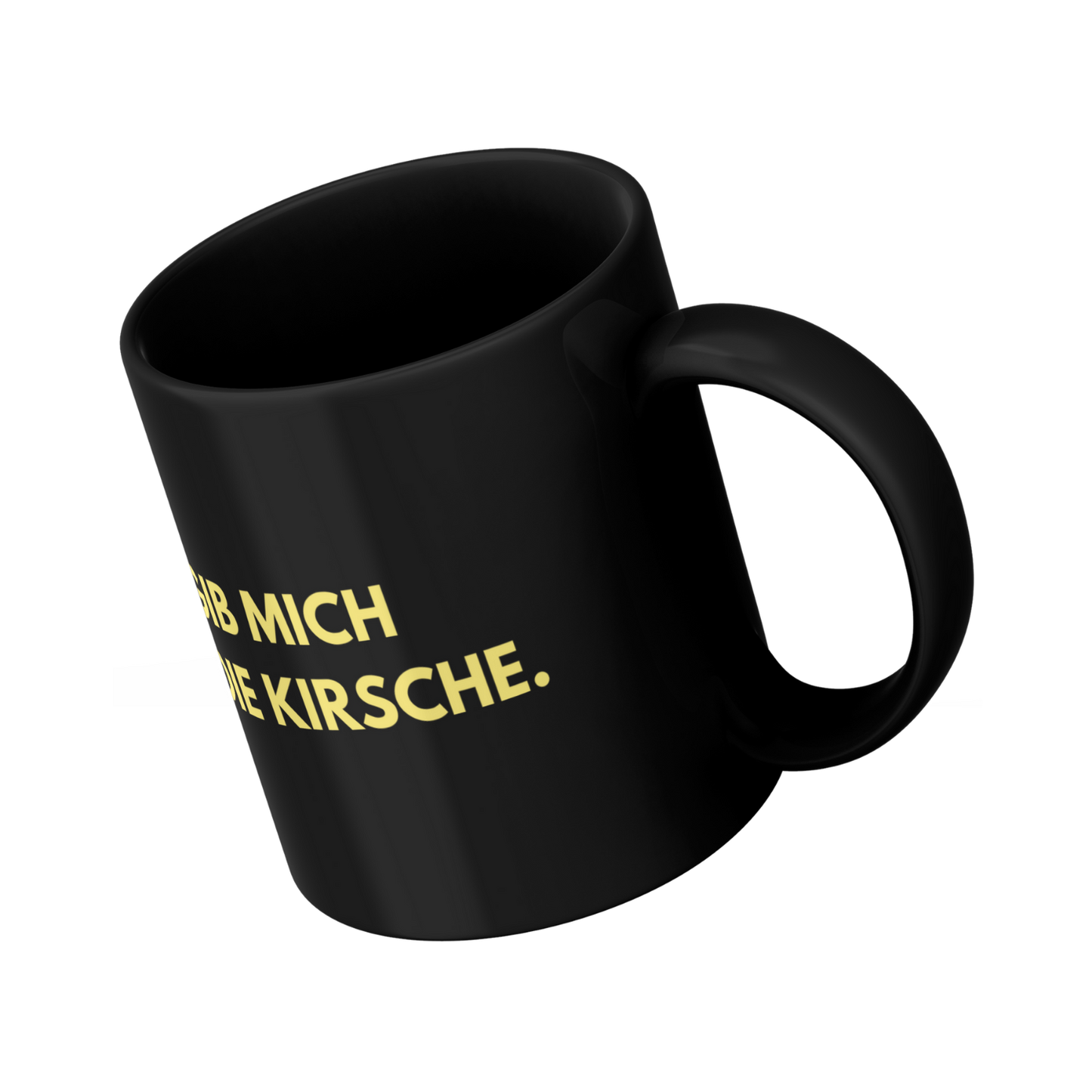 Kirsche - Schwarze Tasse